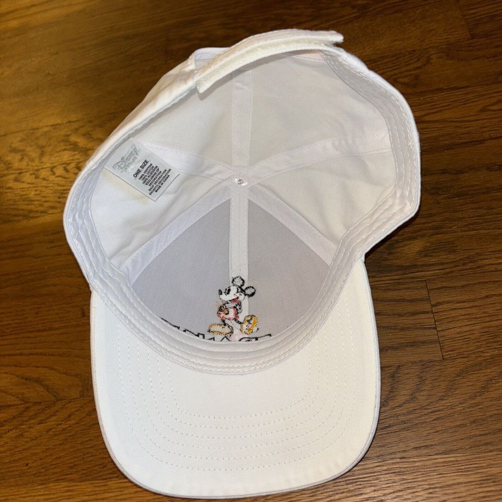 Mickey Mouse‎ San Francisco Skyline Disney Store White Cap Hat Adjustable Retro - Picture 5 of 7